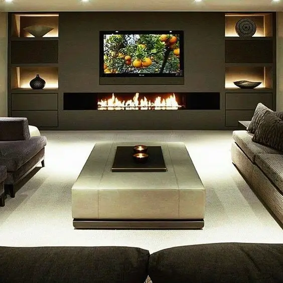10 Decorating Ideas For Wall Mounted Open Fireplace