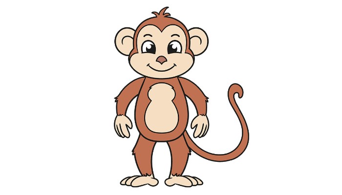 Monkey Drawing – Step By Step Tutorial