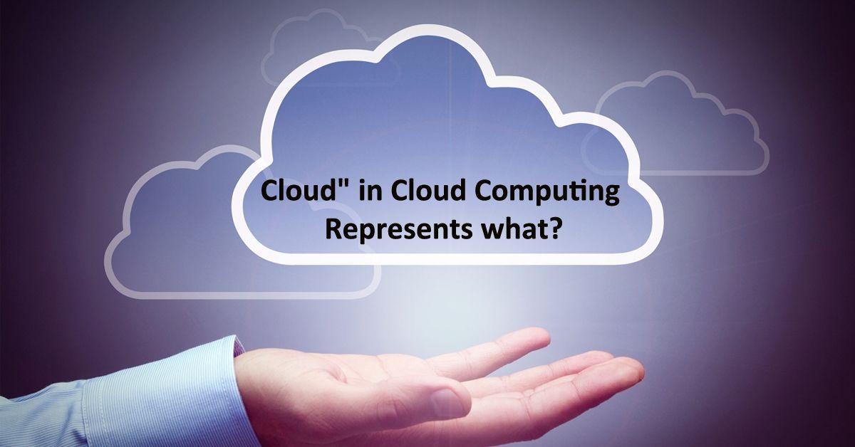 “Cloud” in cloud computing represents what?