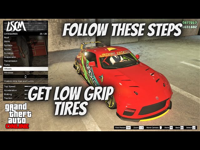 How To Get Low Grip Tires Gta?
