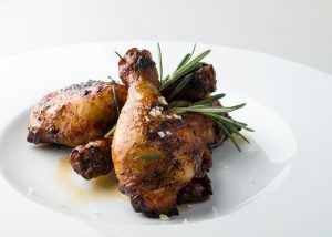 A Grilled Chicken on a Ceramic Plate recipe