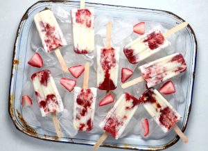 Strawberry Fool Popsicles